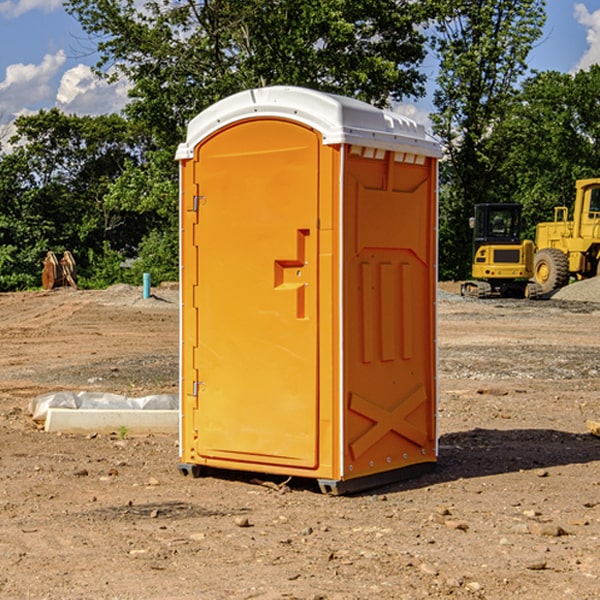 how often are the porta potties cleaned and serviced during a rental period in Marion